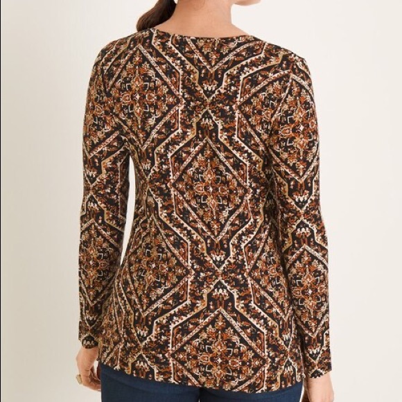 Chicos 1 Women’s Block Print Layering Tee Long Sleeve - Picture 7 of 7